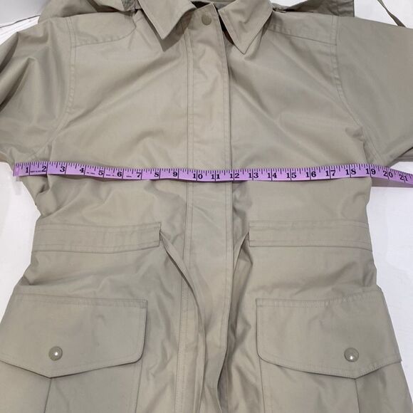 Travelsmith Women's All Weather Hooded Trench Coat In Tan Size XS - Picture 10 of 11